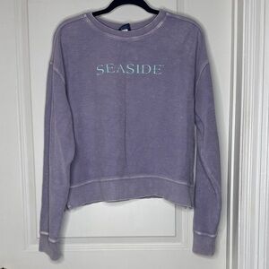 Lavender Seaside Cropped Sweatshirt